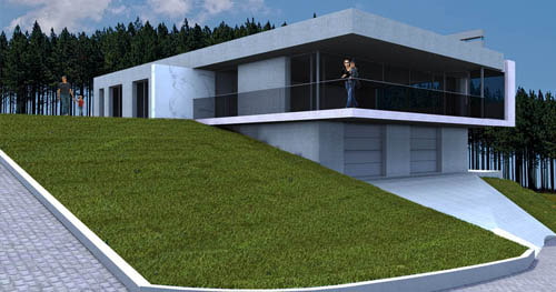 Moradia unifamiliar-coimbra-render-arquitecto-alcado-lateral